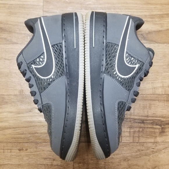 Men's NIKE Air Force 1 Grey Croc - Picture 3 of 8